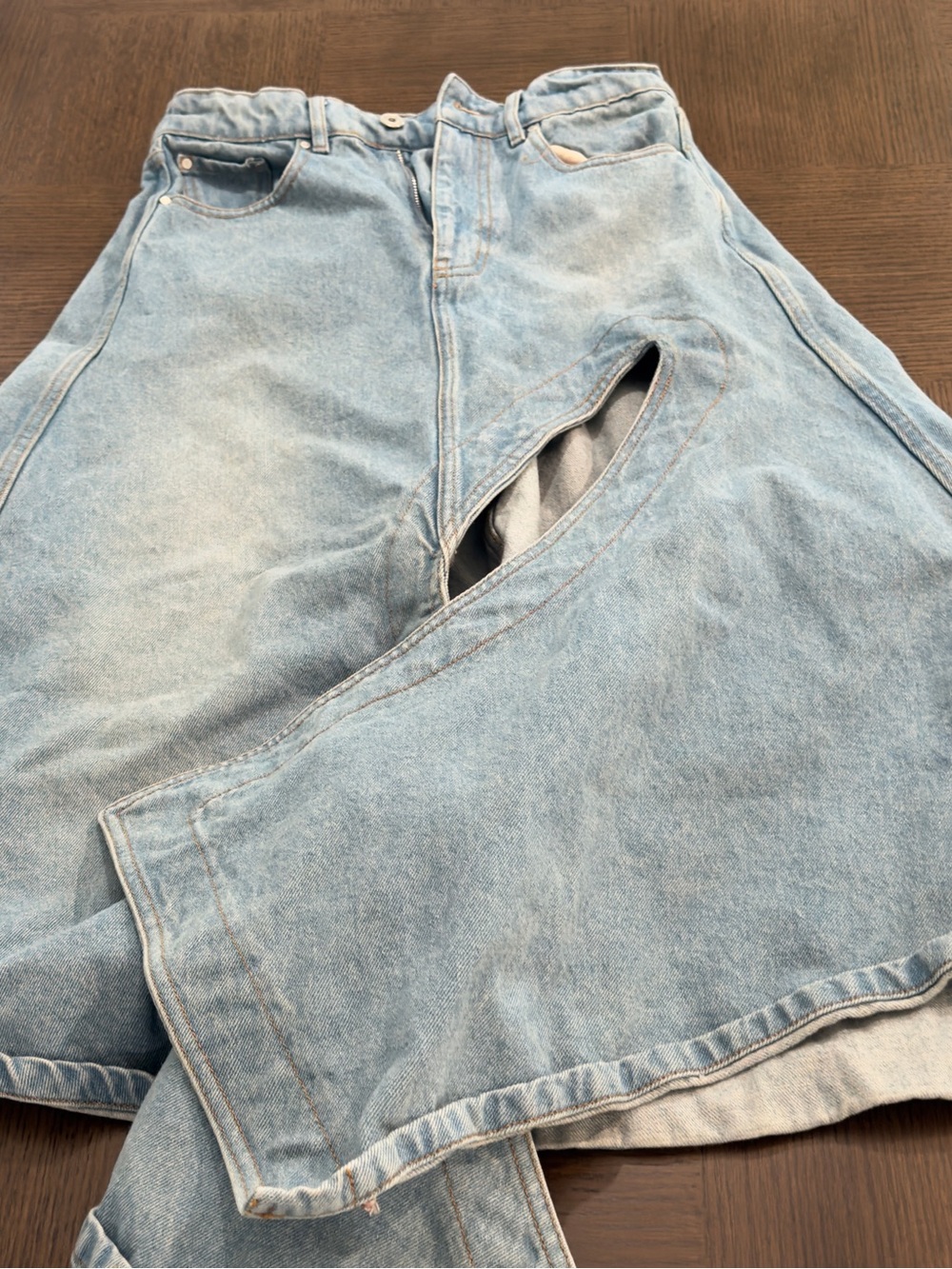 Y/PROJECT
Blue Cutout Denim Midi Skirt us26 - Picture 10 of 13